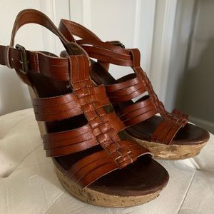 Merona brown wedge sandal